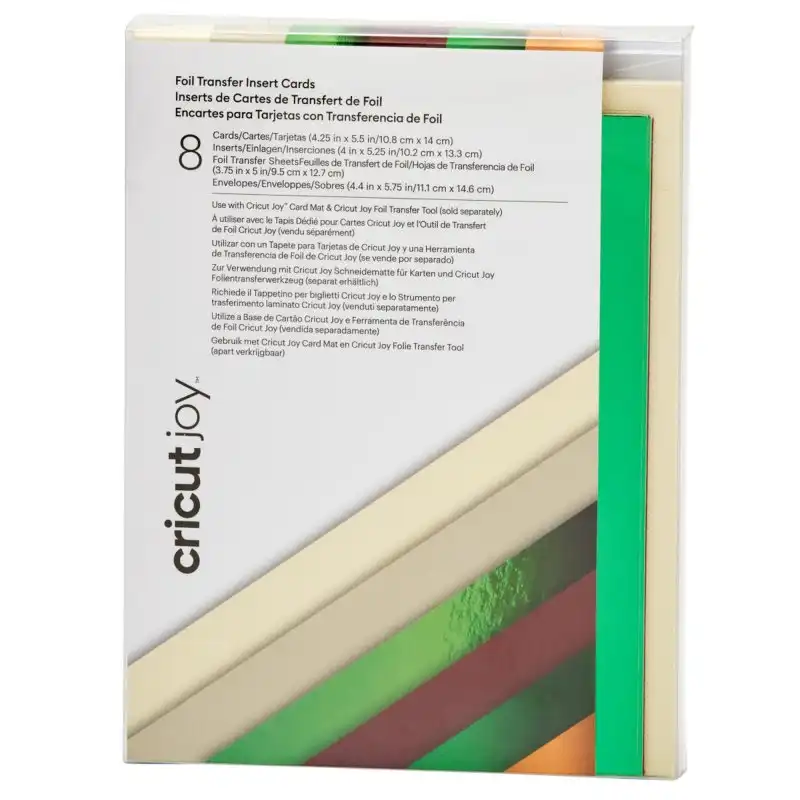 Cricut Tarjetas Insertables Foil Transfer A2 8 Unidades