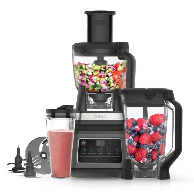 Ninja BN800EU Procesador de Alimentos 3 en 1 con Auto-IQ 1200W