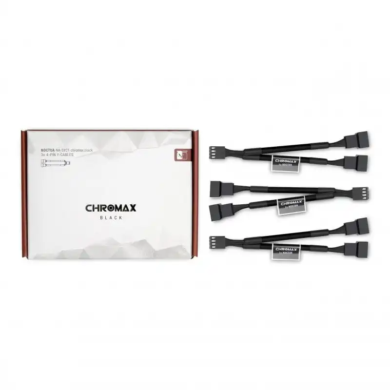 Noctua NA-SYC1 Chromax Kit Cables Divisores Splitter Y Negros