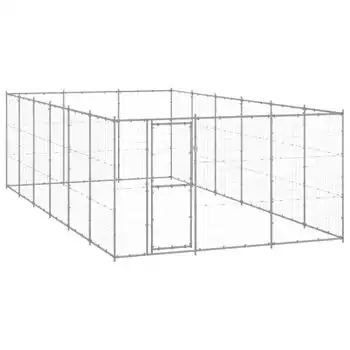 Perrera De Exterior | Jaula Para Perro | Parque Para Mascotas De Acero Galvanizado 21,78 M² Cfw783949