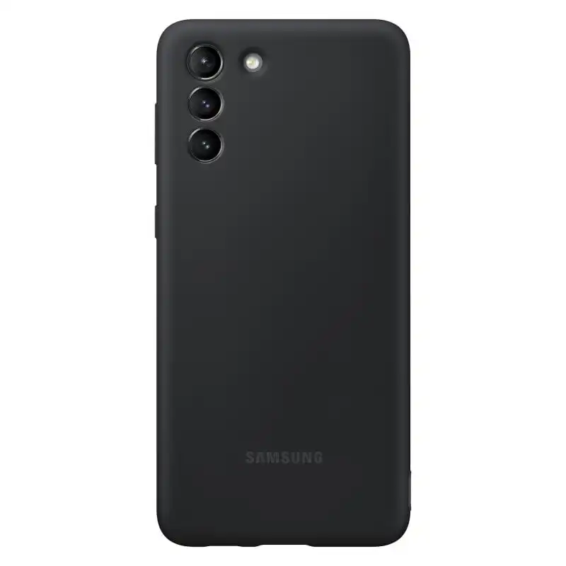 Samsung Silicone Cover Funda Negra para Samsung Galaxy S21 Plus