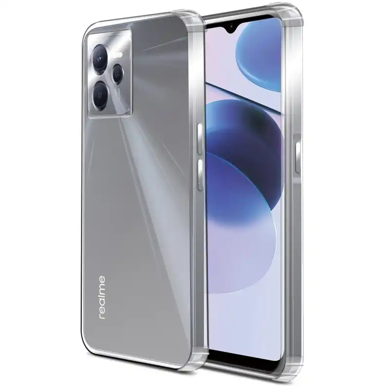 PcCom Essential Funda Antishock Transparente para Realme C35