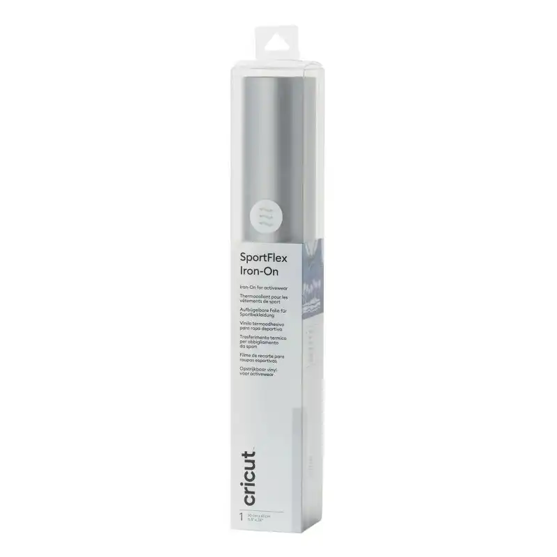 Cricut Sport Flex Vinilo de Transferencia Térmica 28x60cm Plata