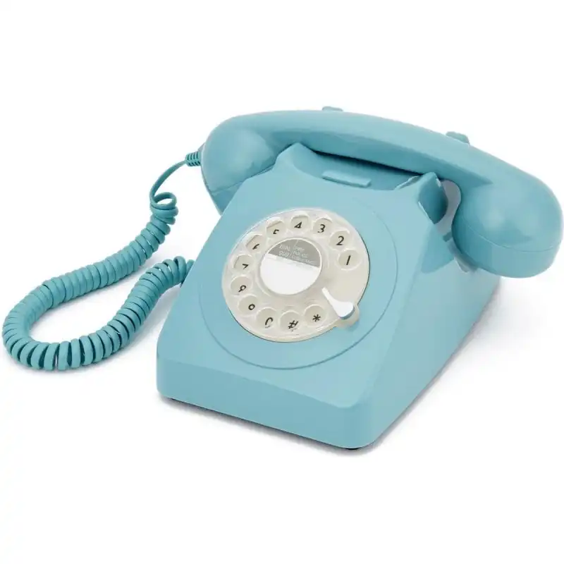 GPO 746 Rotary Teléfono Fijo Retro Azul