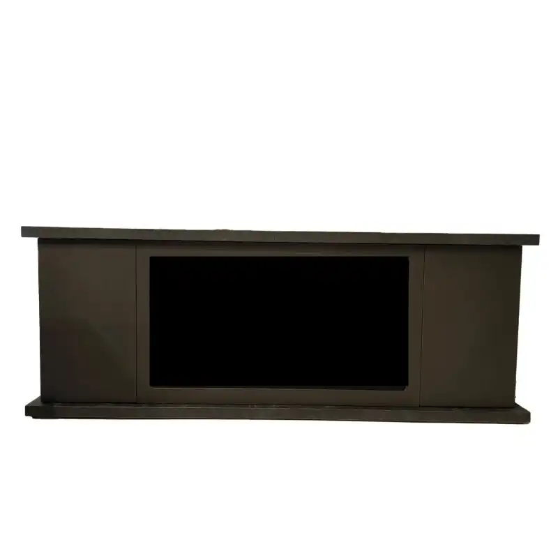 Mueble Chimenea Gris Oscuro Con Cajones Mobile Arosio 180 Antracita