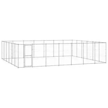 Perrera De Exterior | Jaula Para Perro | Parque Para Mascotas De Acero Galvanizado 50,82 M² Cfw783961