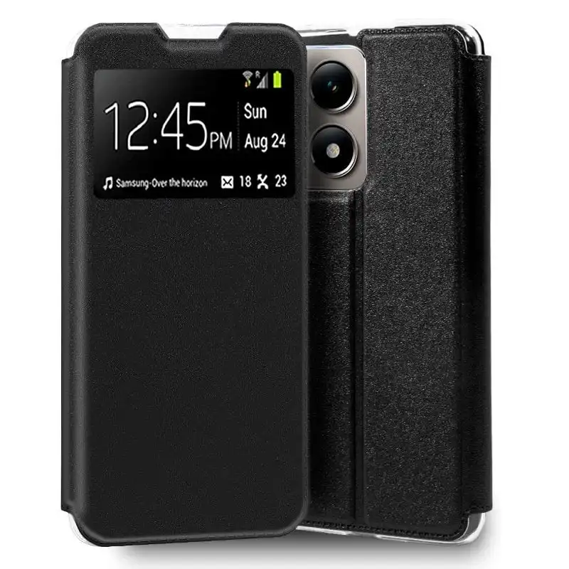 Cool Funda Flip Cover Liso Negro para Xiaomi 14T Pro