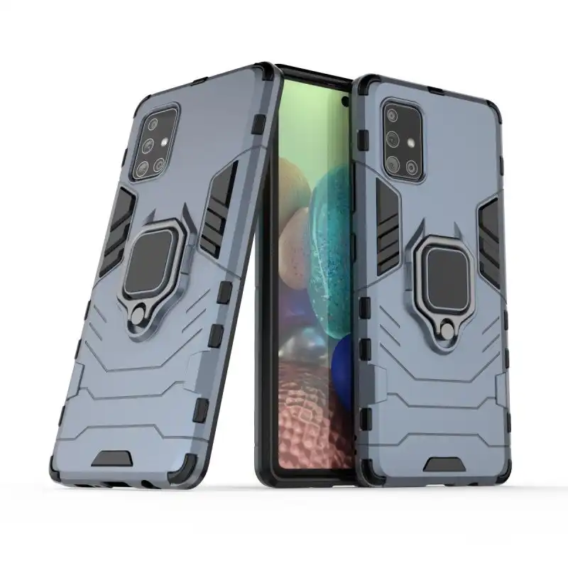 Max Power Digital Funda Magnética Azul Con Anillo Para Móvil Samsung Galaxy A71 5G