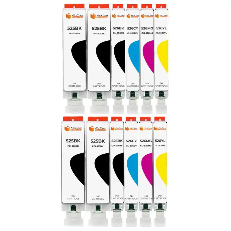 Pccom Essential Canon Pgi525/cli526 Cartucho Tinta Compatible Negro/cian/magenta/amarillo Pack 12