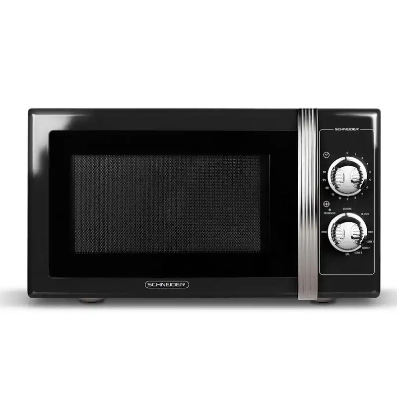 Schneider Vintage SMW25VM Microondas con Grill 25L 900W Negro