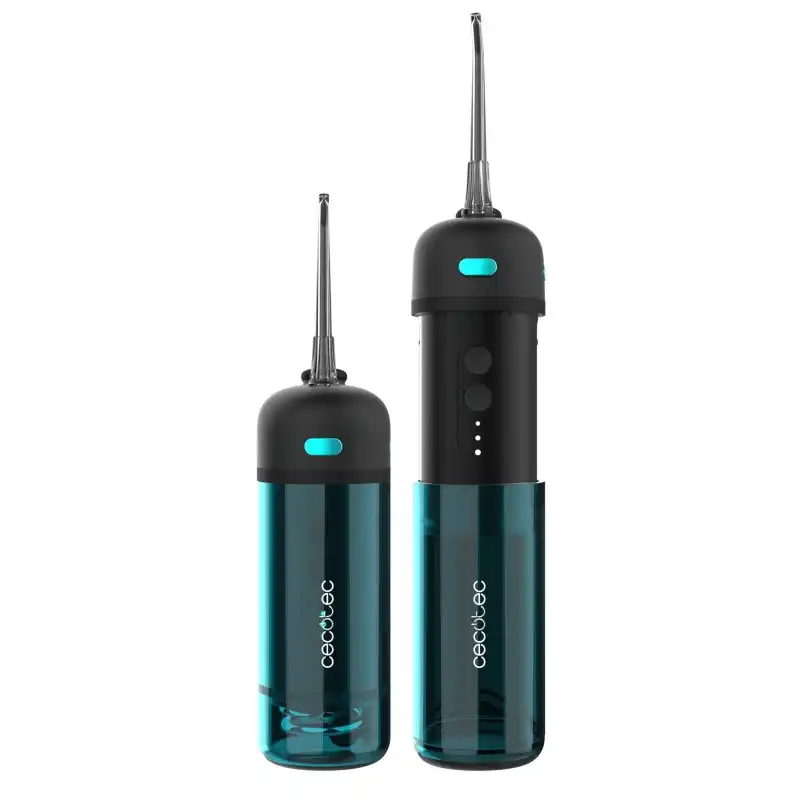 Cecotec ToothCare Jet Splash Irrigador Bucal Compacto de Viaje 150ml con 2 Boquillas Intercambiables
