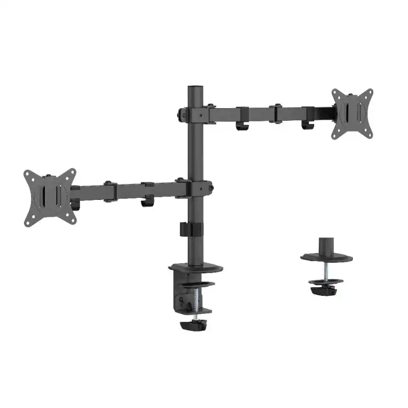 Gembird Ma-d2-03 Brazo Ajustable Para Monitor Doble Montado En Escritorio, 17"-32", Negro