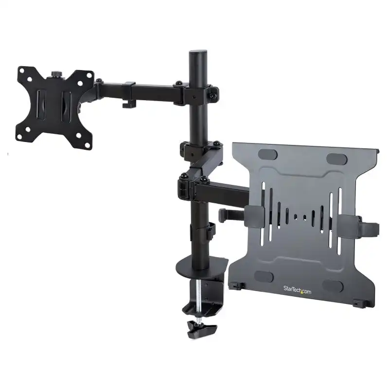 StarTech Brazo Soporte Ajustable con Bandeja VESA para un Portátil 4.5Kg y un Monitor hasta 32" 8Kg
