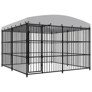 Perrera De Exterior | Jaula Para Perro | Parque Para Mascotas Con Techo 300x300x210 Cm Cfw783734