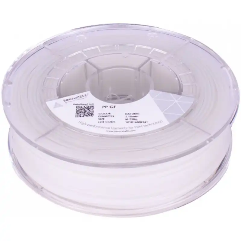 Innovatefil PP GF Filamento 3D Polipropileno con Mayor Carga de Fibra de Vídrio 2.85mm 750g Natural