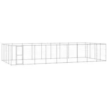 Perrera De Exterior | Jaula Para Perro | Parque Para Mascotas De Acero Galvanizado 43,56 M² Cfw783959