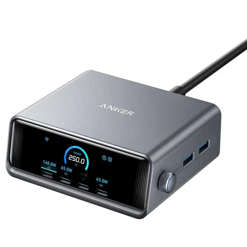 Anker Prime Estación de Carga 6 Puertos GaNPrime 250W
