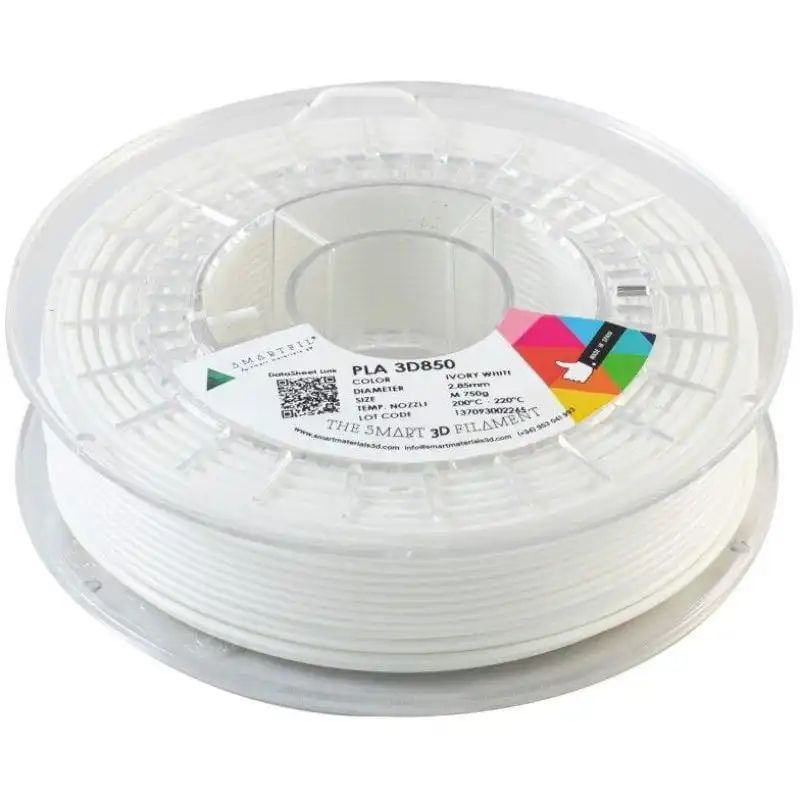 Smartfil PLA 3D850 Filamento 3D No Necesita Soporte 2.85mm 750g Ivory White