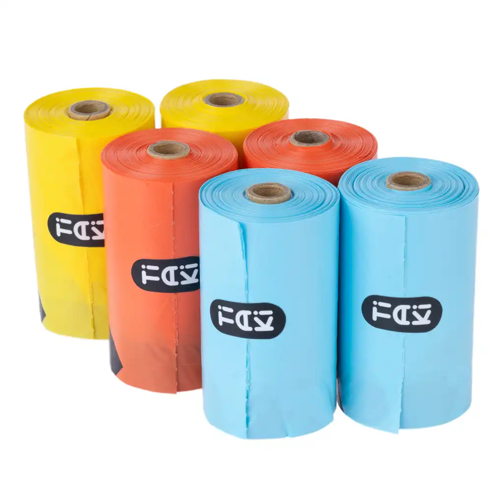 TIAKI Bolsas de colores para heces de perro - 6 rollos de 20 bolsas