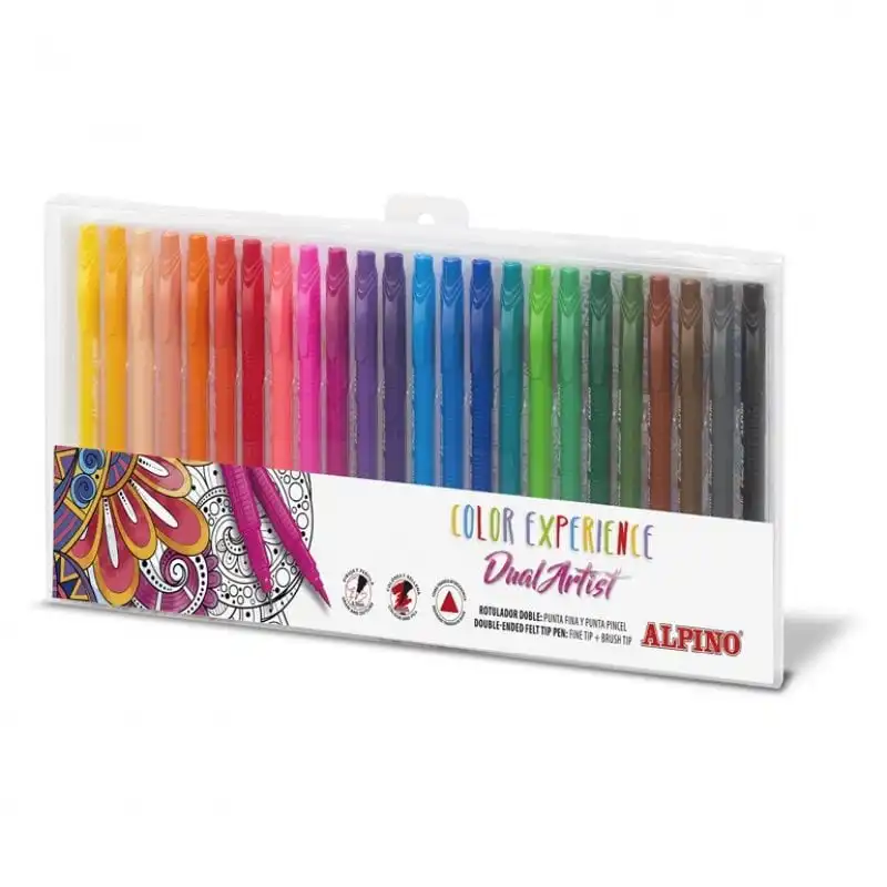 Alpino Color Experience Dual Artist Rotuladores Doble Punta 24 Unidades Colores Surtidos