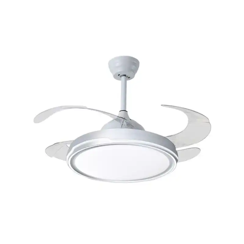 Bel Air Toronto Ventilador de Techo con Luz y Mando a Distancia 72W 108cm 4 Aspas Retráctiles Blanco