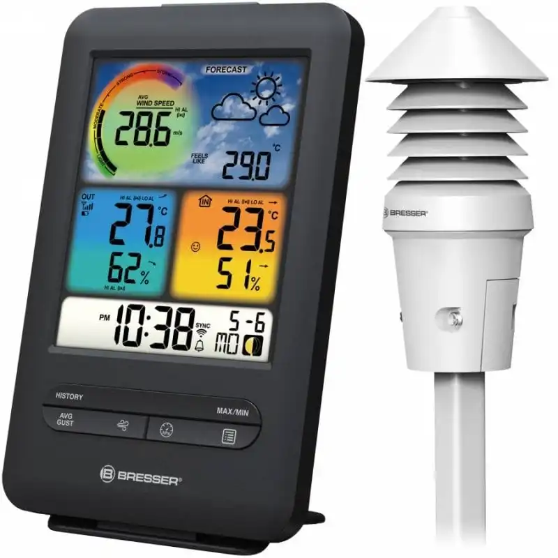 Bresser Estación Meteorológica 4 en 1 WiFi con Sensor de Luz/UV