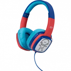 Auriculares infantiles - ISY IHP-1001-BL, De diadema, Con cable, Jack de 3.5 mm, Azul