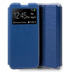 Cool Funda Flip Cover Liso Azul para Xiaomi Mi Note 10/Mi Note 10 Pro