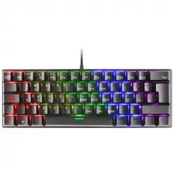 Mars Gaming MK60 Teclado Mecánico Negro FRGB Switch Rojo Layout Español