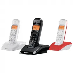 Motorola S1203 Trío Pack 3 Teléfonos Inalámbricos Colores
