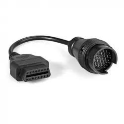 OcioDual Cable Adaptador para Diagnosis 38 Pin a 16 Pin OBD2 para Mercedes Benz Negro