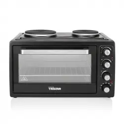 Tristar OV-1443 Horno Sobremesa con 2 Placas de Cocción 38L 3100W Negro