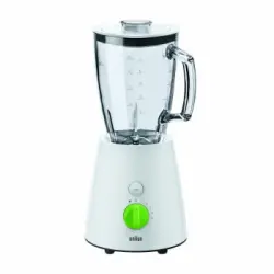 Braun Batidora De Vaso Jb3060whs. Vaso De Cristal Thermoresist 1,75 L. 5 Velocidades. Cuchilla Extraíble. 800 W. Color Blanco