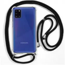 Cool Funda con Cordón Negro para Samsung Galaxy A31