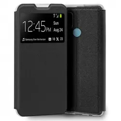 Cool Funda Flip Cover Liso Negro para Oppo A15 / A15s