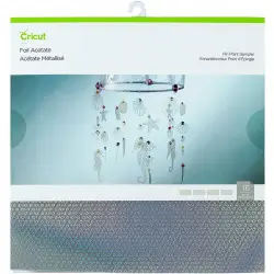 Cricut Pinpoint Pack de 16 Acetatos Metalizados 30.5 cm x 30.5 cm Plata Holográfica