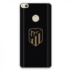 Funda Para Huawei P8 Lite 2017 Del Atleti Escudo Dorado Fondo Negro - Licencia Oficial Atlético De Madrid