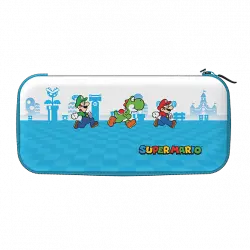 Funda - PDP Mario Escape, Para Nintendo switch, Con cremallera, Azul y Blanco