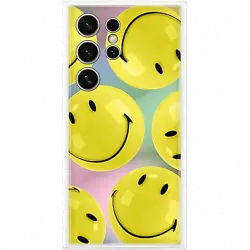 Funda - Samsung, para Galaxy S24 Ultra, Flipsuit Smiley, Amarillo