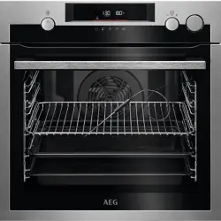 Horno a vapor - AEG BSE572360M, Multifunción, Pirolítico, 72 l, Sonda térmica, 60 cm, Inox