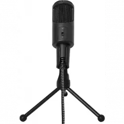 Micrófono - Woxter Mic Studio 50, Soporte, 38 dB, USB, Negro