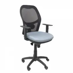 Piqueras y Crespo Jorquera Silla Malla Negra Asiento Bali Gris Claro