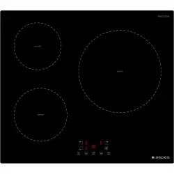 Aspes AI3600 Placa de Induccion 3 Zonas 60cm Cristal Negro