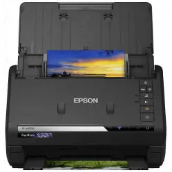 Escáner - Epson FastFoto FF-680W, 600 x ppp, 45 ppm, WiFi, Doble cara, Alimentador automático, Negro