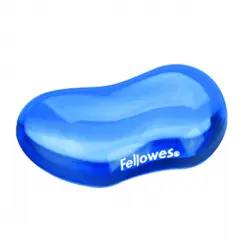 Fellowes - Reposamuñecas De Gel Flexible Crystal Azul