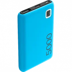 Powerbank - CellularLine PBESSENCE5000B, 5000 mAh, Universal, 12 W, USB-A / USB-C MicroUSB, Azul