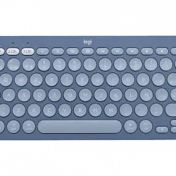 Teclado inalámbrico - Logitech K380, Para macOS, Bluetooth, Ergonómico, Multidispositivo, Teclas de acceso directo, Azul