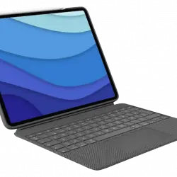 Funda con teclado - Logitech Combo Touch, Para iPad Pro 12.9 inch (5.ª gen 2021 6.ª 2022), Smart Connector, Gris