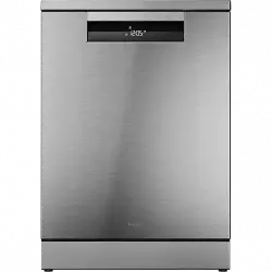 Lavavajillas - Haier I-Pro Shine Series 7 XF 4A4M4PX, 14 servicios, 10 programas, 60 cm, Motor Inverter, Wi-Fi, Inox