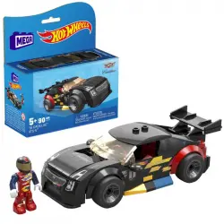 Mega Hot Wheels 16 Cadillac Ats-V Coche de  de Construcción + 1 Figura